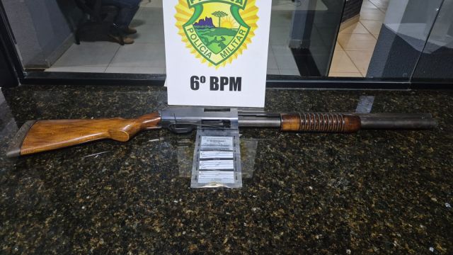 Idoso de 69 anos é preso por posse irregular de arma de fogo após denúncia de ameaças em Três Barras do Paraná