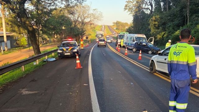 Motorista embriagado e sem CNH é preso após provocar colisão traseira na BR-277, em Matelândia