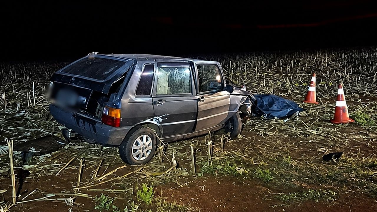 Motorista morre em acidente entre dois carros na BR-163 entre Toledo e Marechal Cândido Rondon