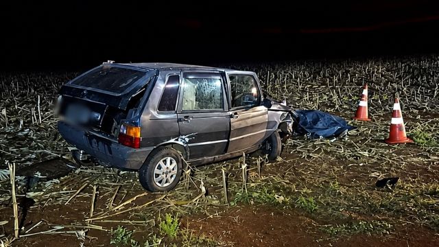 Motorista morre em acidente entre dois carros na BR-163 entre Toledo e Marechal Cândido Rondon