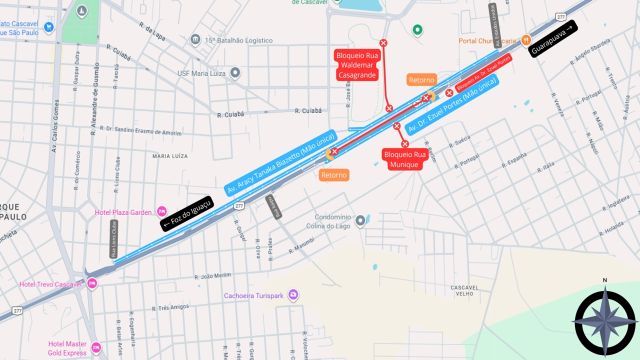 Trechos de vias marginais da BR-277,  em Cascavel, passam a ter sentido único para execução das obras da Trincheira do Cascavel Velho
