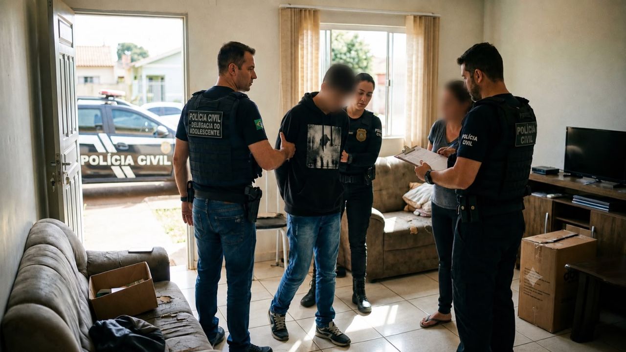 Adolescente é apreendido em Cafelândia por suspeita de roubo a motorista de aplicativo em Cascavel