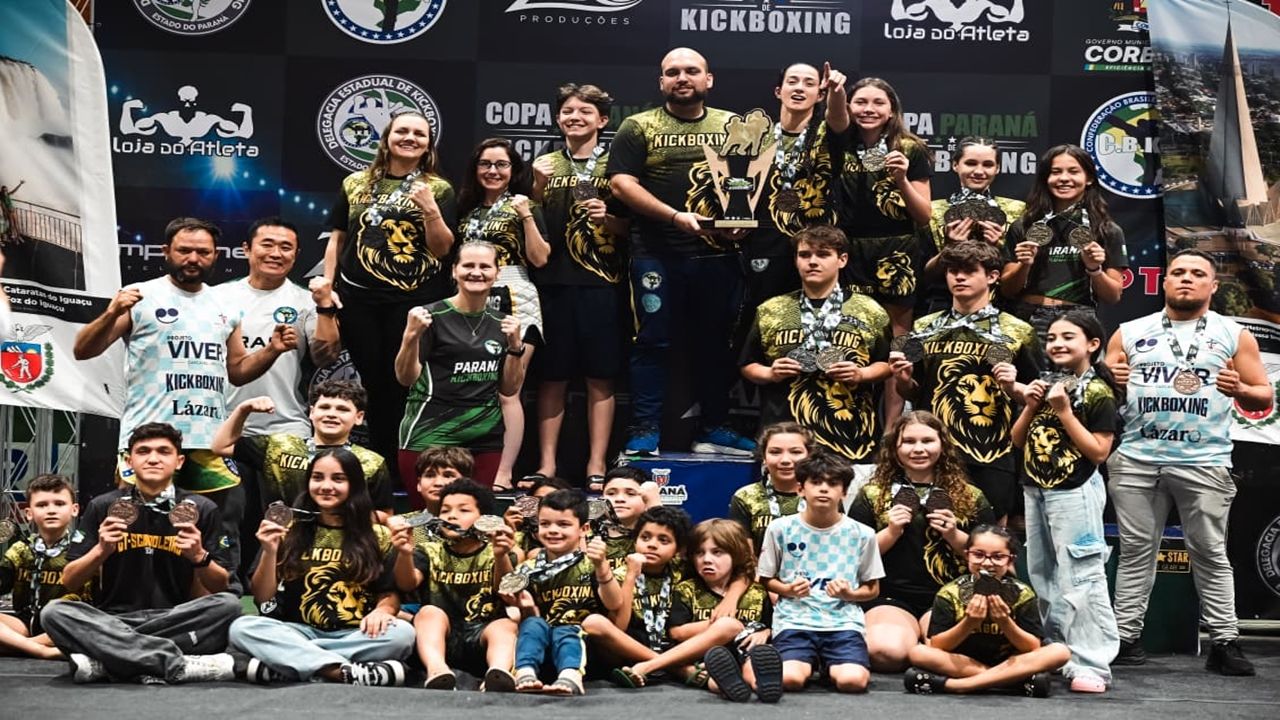Anjos do Combate domina Copa Paraná de Kickboxing e coloca Cascavel no topo com 57 medalhas