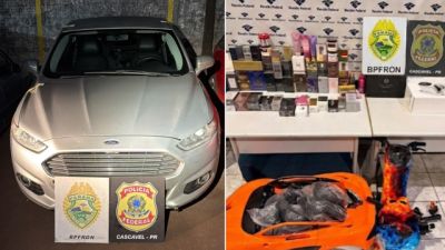 BPFRON e Polícia Federal apreendem carga de R$ 462 mil em medicamentos e mercadorias ilegais na BR-277 em Cascavel