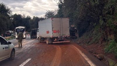Carga de carne avaliada em mais de US$ 179 mil é saqueada após tombamento de caminhão na BR-277, em Nova Laranjeiras