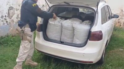 PRF apreende quase 300 quilos de drogas e prende suspeito em hotel no Paraná