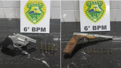 Homem é preso com revólver após ameaça e outro é detido com garrucha em Cascavel