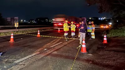 Homem morre atropelado na BR-376, em Ponta Grossa; motorista foge sem ser identificado