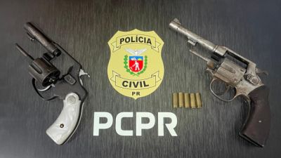 PCPR esclarece duplo homicídio em Ibema em menos de 24 horas e apreende dois revólveres