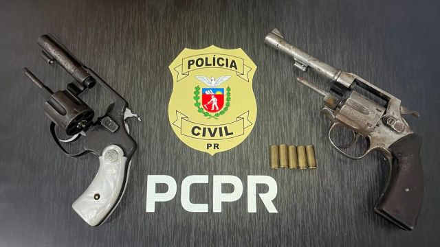 PCPR esclarece duplo homicídio em Ibema em menos de 24 horas e apreende dois revólveres