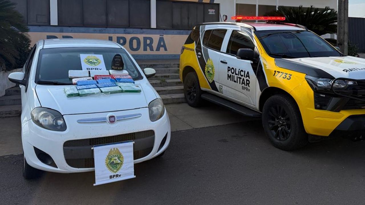 Homem é preso com 16,8 kg de cocaína escondidos no tanque de carro no Paraná