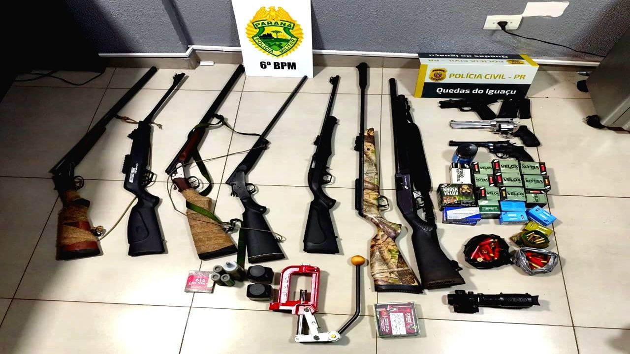 Polícia Civil prende três suspeitos de integrar organização que vendia munições ilegalmente no Paraná