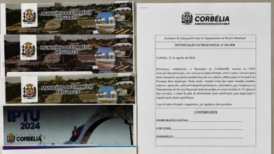 Imagem referente a notícia: Corbélia tem cerca de R$ 8 milhões em tributos pendentes dos últimos cinco anos