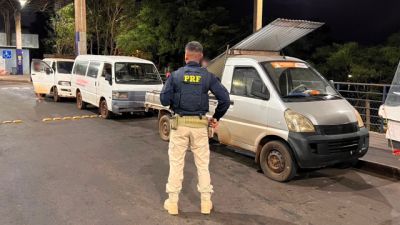 PRF apreende 27 veículos durante fiscalização na Ponte da Amizade