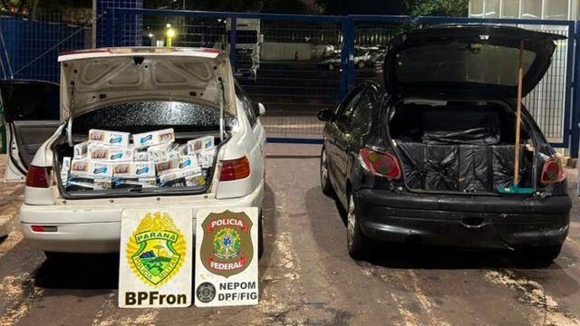 PF e PM apreendem 13 mil maços de cigarros contrabandeados em Foz do Iguaçu