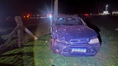 Colisão lateral entre Fiat Strada e Voyage deixa homem ferido na PR-364, em Terra Roxa