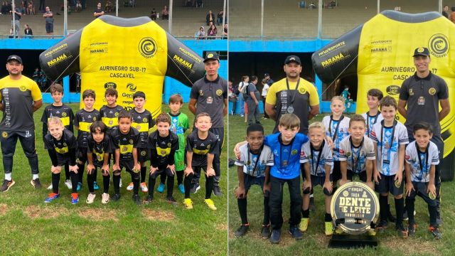 Corbélia conquista título no Sub-8 e terceiro lugar no Sub-9 na Taça Dente de Leite