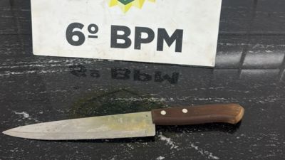 Homem é preso após ameaçar companheira com faca durante ocorrência de violência doméstica em Cascavel