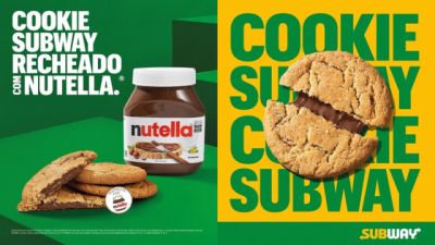 Subway® lança o primeiro cookie oficialmente recheado com Nutella® no Brasil