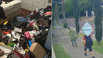 Onda de Insegurança: Câmeras flagram dupla furtando residência no bairro Country, em Cascavel