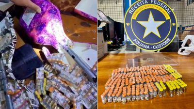 “Remédios equilibrados”: Receita Federal apreende 433 emagrecedores escondidos dentro de skates elétricos
