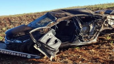 Colisão entre Fiat Ducato e Honda City deixa quatro feridos na PR-486, em Brasilândia do Sul