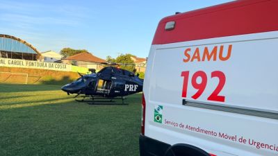 Mulher é baleada pelo ex-namorado e é resgatada por helicóptero da PRF em Itaperuçu