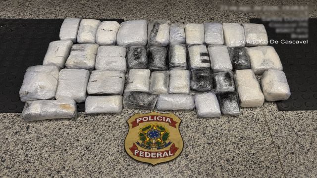 Polícia Federal prende passageira com cerca de 5 kg de haxixe no Aeroporto de Cascavel