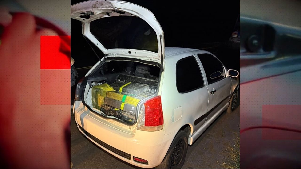 PRF apreende 270 kg de maconha após perseguição de 15 km na BR-277, em Guarapuava