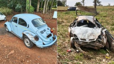 Homem morre após carro capotar em acidente na PR-239, em Jesuítas