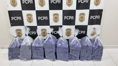Polícia Civil e Receita Federal apreendem 145 quilos de maconha em empresa de encomendas em Cascavel
