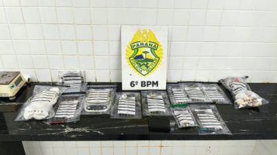 Operação da PM apreende mais de 1,2 kg de drogas e prende três pessoas em Cascavel