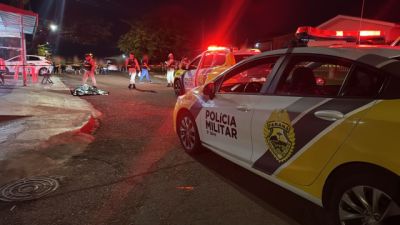 Homem é morto com mais de cinco tiros após carro parar perto de vítima em Cascavel