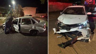 Condutor foge de abordagem, provoca acidente e abandona Corolla durante perseguição em Iporã