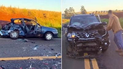 Jovem fica ferido em acidente durante ultrapassagem na PR-180, em Boa Vista da Aparecida
