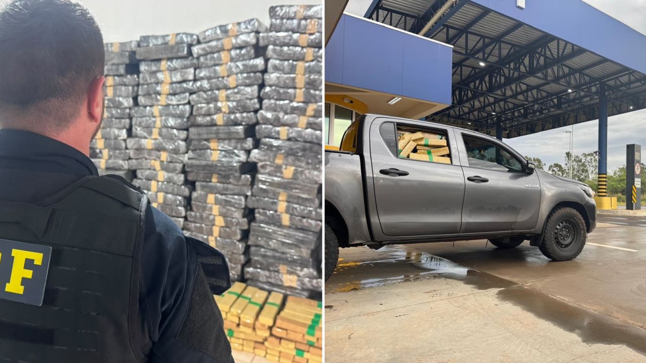 PRF apreende mais de 1,5 tonelada de maconha em caminhonete furtada na Argentina