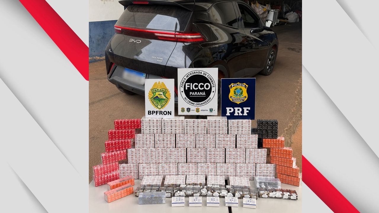 FICCO/PR apreende mais de 3 mil medicamentos e anabolizantes na BR-277, em Santa Tereza do Oeste