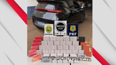 FICCO/PR apreende mais de 3 mil medicamentos e anabolizantes na BR-277, em Santa Tereza do Oeste