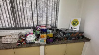 Polícia Rodoviária apreende mais de mil cigarros eletrônicos e 1.040 ampolas de tirzepatida na BR-277