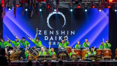 Show de taiko celebra 15 anos do Zenshin Daiko e 118 anos da imigração japonesa em Cascavel