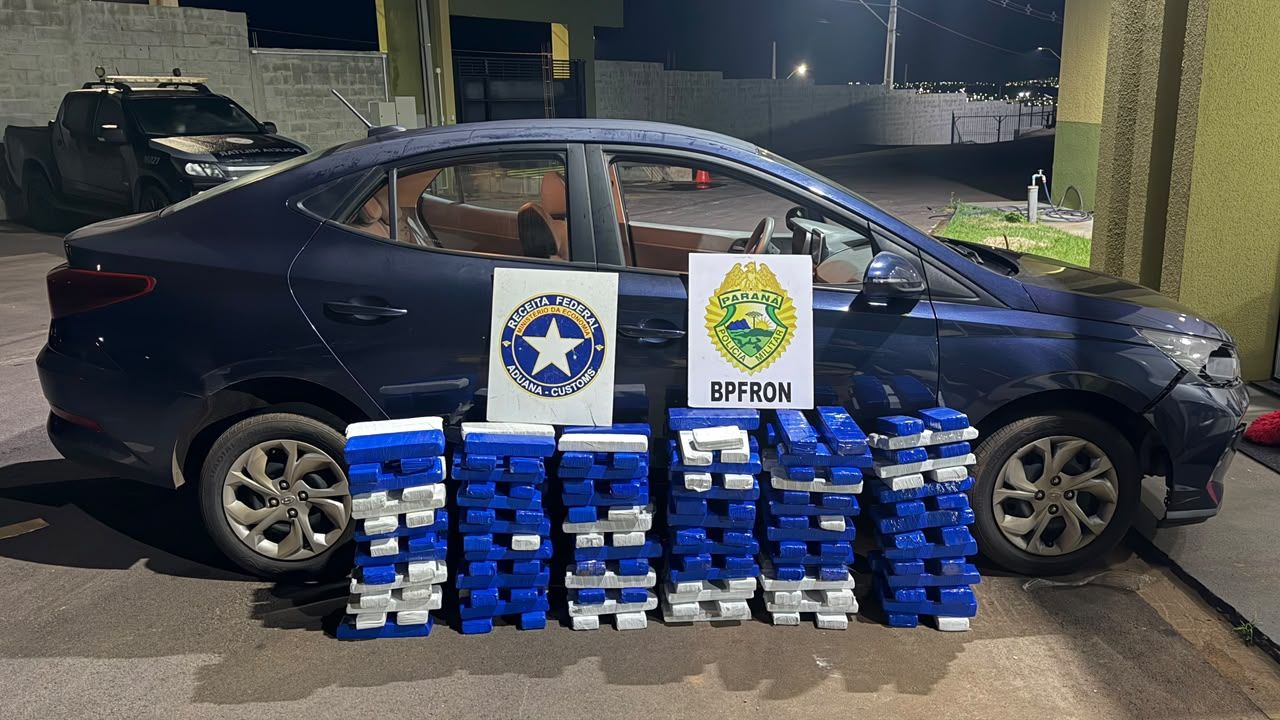 Ação integrada apreende 138,1 kg de maconha e prende dois homens em Icaraíma