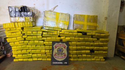 PF apreende cerca de 300 kg de maconha após perseguição na BR-277 em Santa Tereza do Oeste
