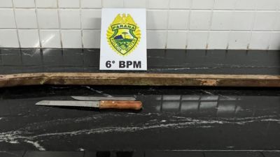 Homem é preso após agredir vítima com barra de ferro e ameaçar de morte em Cascavel