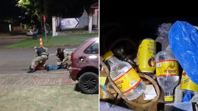 Gol bate contra poste e motorista é autuado por embriaguez ao volante na  Rua Academia em Cascavel