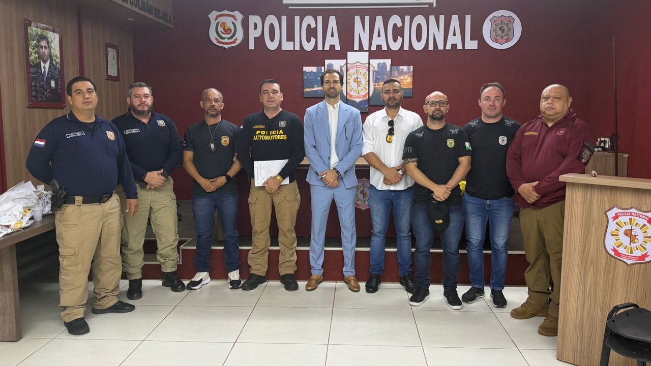 PCPR e autoridades paraguaias reforçam cooperação contra furtos e roubos de veículos na fronteira