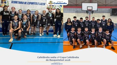 Cafelândia promove festivais de vôlei e basquete com participação de jovens atletas