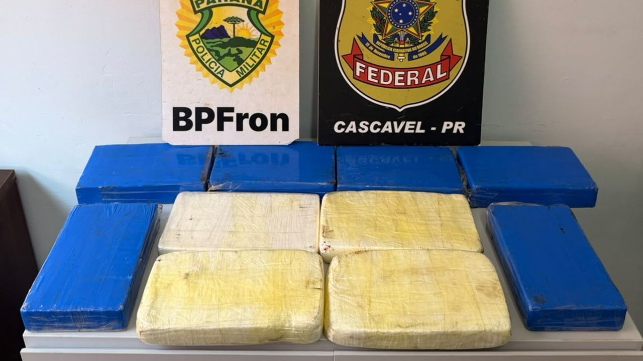 Duas mulheres são presas com mais de 10 kg de cocaína escondidos em carro na BR-277, em Céu Azul