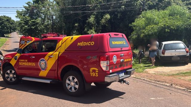 Mulher fica em estado grave e outras duas pessoas ficam feridas após violenta colisão entre motos no bairro Santo Onofre em Cascavel