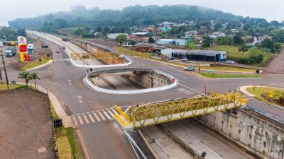 EPR Iguaçu implanta barreiras de proteção sob o Viaduto de Santa Lúcia; tráfego terá desvios pontuais