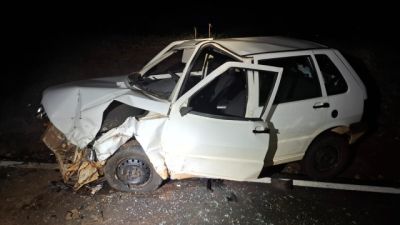 Colisão envolvendo três veículos deixa três pessoas feridas na PR-471, em Três Barras do Paraná